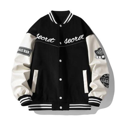 China Reversible High quality embroidered liberally streetwear patchwork men's Jacket for sale