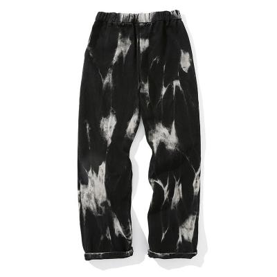 China Anti-wrinkle Custom Logo Men Gym Sweat Workout Fitness Pants Men Streetwear Casual Tie dye Cotton Style pants for sale