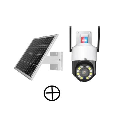 China Human Motion Tracking HOURS 30W sim card solar power camera ptz zoom cctv solar outdoor low power security 5MP PIR solar camera for sale