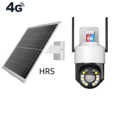 China Human Motion Tracking HOURS 4G 30W Wireless Network CCTV Solar Panel Solar Charging Security System With Outdoor Speakers for sale