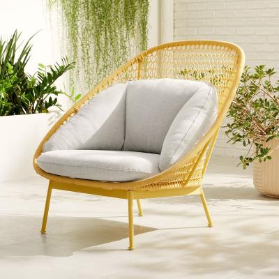 China Modern Luxury Wonderful Handwoven Aluminum Frame Villa Garden Chair Leisure Patio Hotel Design All Weather Outdoor Rope Chairs for sale