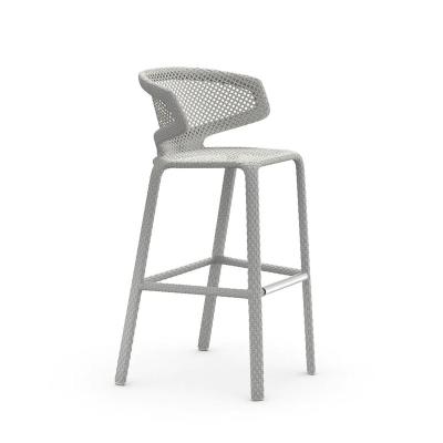 China Modern Design Furniture Outdoor Aluminum Balcony Modern Design Umpire Chair Balcony Garden Patio Hotel Bar Stools Wicker Wicker Bar Chair for sale