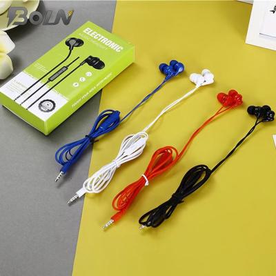 China High Quality Perfect Sound With MIC 3.5mm Anti-winding Wire Earphone Wired ABS Earphone for sale