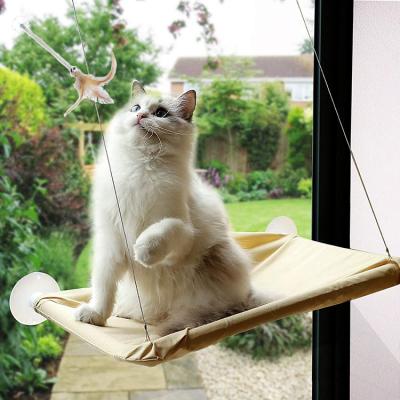 China Travel Cat Hammock Window Seat Breathable Mesh Cat Window Perch Space Saving Window Mounted Cat Bed For Sunbathing for sale