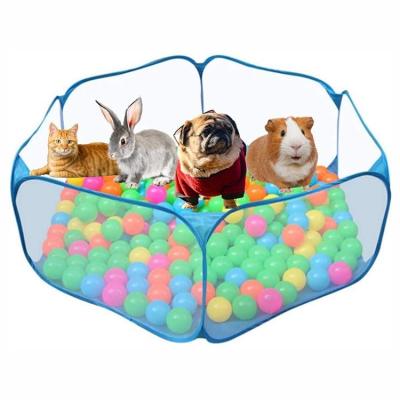 China 2021 Best Selling Cloth Pet Playpen Cage Small Animal Tent Foldable Exercise Playpen Breathable for sale