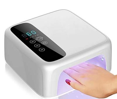 China Cordless Rechargeable Led Nail Lamp 72W Portable Professional Led Nail Dryer Nail Lamp For Gel Polish 8.38 x 8.58 x 3.89 inch for sale