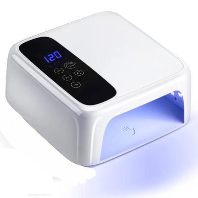 China Professional Led Nail Lamp Radio 72W Rechargeable Led Nail Dryer Portable Gel UV Led Lamp With Timer 4 Setting 8.38 x 8.58 x 3.89 inch for sale