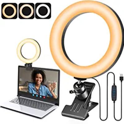 China Live Broadcast LED Video Conferencing Lighting USB Laptop Light for Webcam Zoom Meetings with Selfie Ring Light for sale