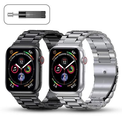 China Stainless Steel Metal Strap For Apple Watch Band 44mm 42mm 40mm 38mm Stainless Steel Strap For For iWatch Se 5 6 4 3 2 1 Series Accessories for sale