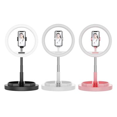 China LED Ring Lamp Tripod Round Selfie Ring Light with Tripod for Mobile Phone tiktok youtube Photography Lamp Ringlights Circle Tzfs0032 for sale