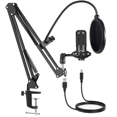 China M1 PRO USB Desktop Condenser Microphone Set 192kHz/24 Bit for PC Streaming Computer and YouTube Recording with Cantilever and Tripod for sale