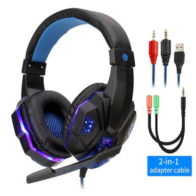 China Earphone Professional Led Gamer Lightweight Wired Headphones With Microphone For PS4 PS5 Xbox One Computer Bass Stereo PC Gaming Headset Gifts for sale