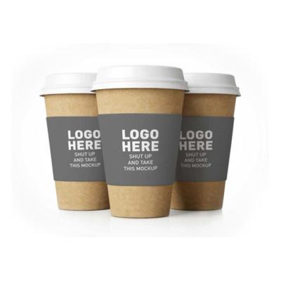 China 8oz 12oz 16oz Disposable Biodegradable Cups Double Wall Coffee Customized Printing Paper Cup With Lid for sale