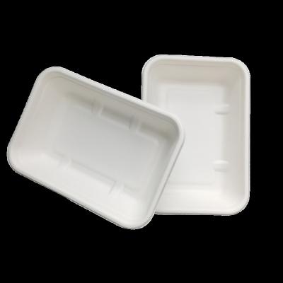 China Morden Luxury Takeaway Sugarcane Packaging 100% Sugarcane Fiber Pulp 550ml Compostable Food Container for sale