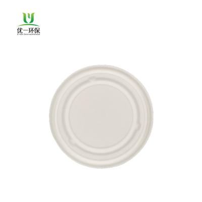 China Disposable Disposable Cups With Lids Factory Wholesale 16OZ Sugar Cane Bagasse Soup Bowl Lid for sale