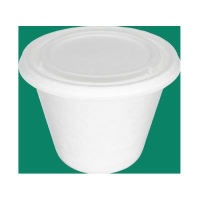 China 16oz Disposable Biodegradable Sugarcane Disposable Bagasse Coffee Cup With Lid for sale