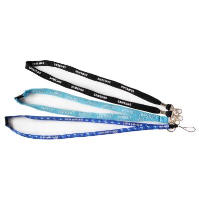 China Office Factory Price OEM Lace Lanyard Phone Key Chain Screen Printed Polyester Lanyard for sale