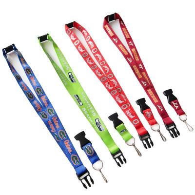 China Designer Promotional Silkscreen Printing Logo Polyester Custom Sports Safety Lanyard for sale