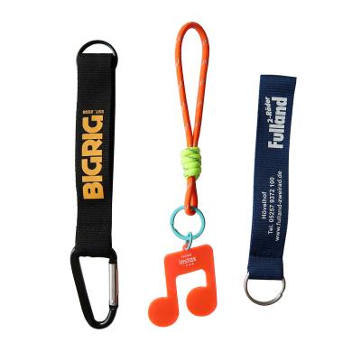 China Trendy Custom Short Key Chain Wrist Lanyard Strap Holder Printed Polyester Lanyard for sale