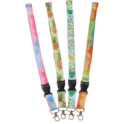 China Nylon High Quality Promotion Nylon Lanyard Custom Printed Logo Full Color Lanyard for sale