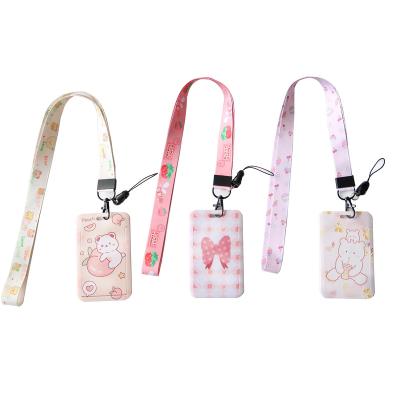 China High Quality Cute Cartoon ID Card Holder Lanyard Polyester Printed Custom Lanyard for sale