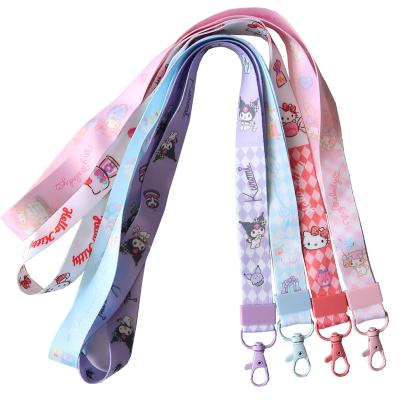 China Hot-selling Promotional Lanyard Logo Design Polyester Key Chain PVC Card Lanyard OME Gift Cartoon Printing for sale