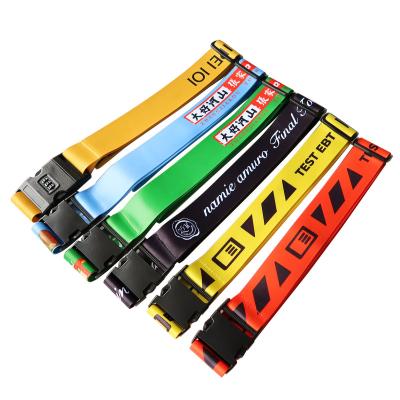 China Fashoin Custom Travel Airport Luggage Strap For Suitcase Baggage Belt With Lock For Carrying for sale