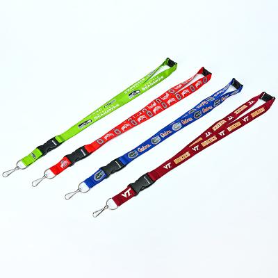 China Wholesale Silk Lanyards Eco-friendly Lanyard Neck Nylon Lanyards Keychain Polyester Creen Print With Logo Custom Design for sale