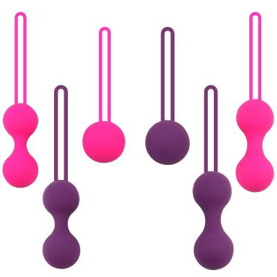 China Hot Selling 10 Vibration Modes Kegel Exercise Weights, Geisha Balls Silicone Ben Wa Balls 3 Set for sale