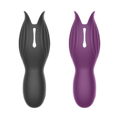 China 10 Frequency Vibration Silicone Penis Exercise Device For Male Glans Penis Oral Sex Shock Pulse Flat Petals Cup In Hand for sale