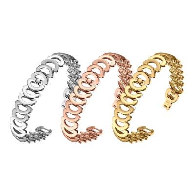 China 316L Stainless Steel/Gold/Jewelry Stackable 24k 18K 10k 8k Stainless Steel 24k 18K 10k 8k Watch Band Adjustable Gold Plated Chain Bracelet for sale