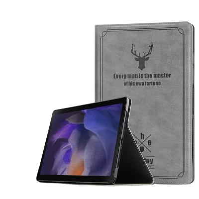 China AJIUYU 2021 Inch Samsung Galaxy Tab A8 10.5 2022 SM-X200 SM-X205 Triple Light Flip Stand Tablet Cover for sale