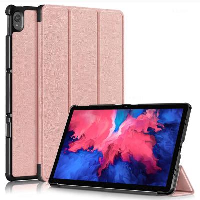 China Lenovo Tab P11/P11 plusTB-J606F/J616F/J607F 11 inch 2020/2021 Flip Tri Fold Tablet Cover Lightweight Leather Case for sale