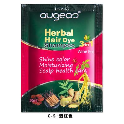 China OEM custom directly 30ml hair dye shampoo natural fast permanent shampoo hair dye herbal hair dye shampoo for sale