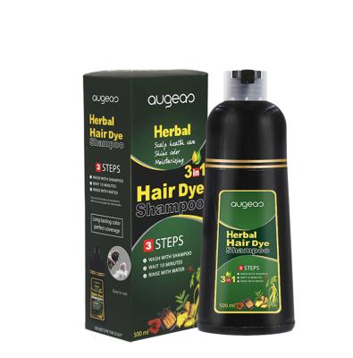 China Easy To Use In Current Herbal Hair Dye Shampoo Brown Hair Dye Permanent Hair Dye Shampoo for sale