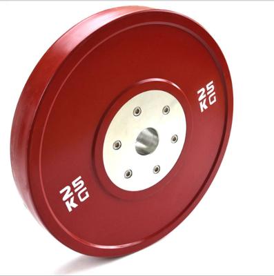 China Color Durable Competition International Standard Bumper Plate For Olympic Barbell Bars Fitness Equipment With CE&ISO for sale