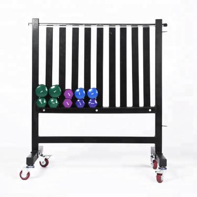 China With wheels 5 cm square vinyl steel dumbbell racks with wheels passed by CE and ISO for sale