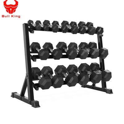 China 3 Tier Multifunctional Steel 6-10 Pair Dumbbell Storage Racks With CE And ISO Certification for sale