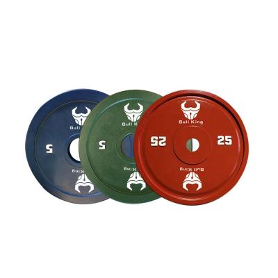 China Durable Steel Coated Power Weight Plate Gym Weightlifting Bumper Plate for sale