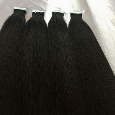 China Silky Straight Big Wave Straight Tape Hair Extensions Double Pulled Remy Human Hair Tape Hair Extension for sale