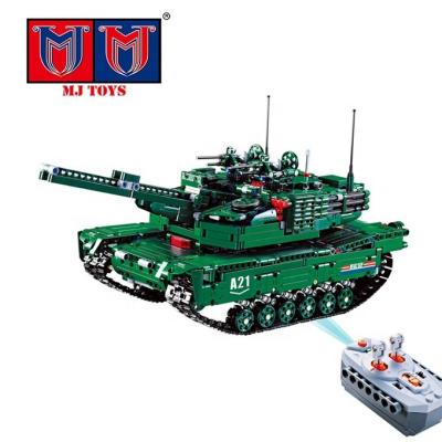 China RC Model Military Science 2.4G Blocks 1:20 Scale rc toy tanks with 1498 pcs for sale