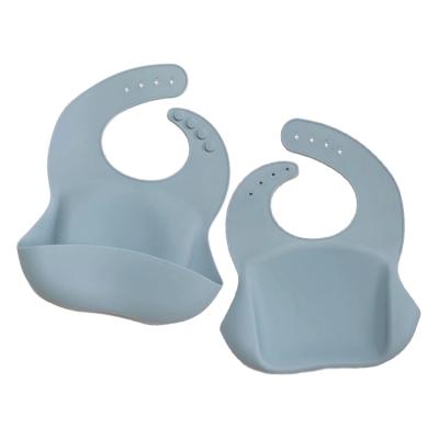 China Pocket Silicone Antibacterial Baby Bib For Kids Waterproof Soft Bib With Food Catcher Baby Bib Silicone for sale