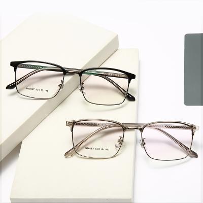 China NWOGLSS 90067 Environmental Friendly Unisex Frontier Half Square PC Myopic Glasses for sale