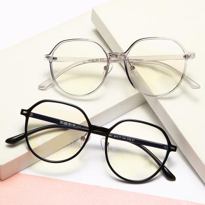 China NWOGLSS 55021 Fashion Round Environmental Friendly PC Frame Clear Myopic Glasses for sale