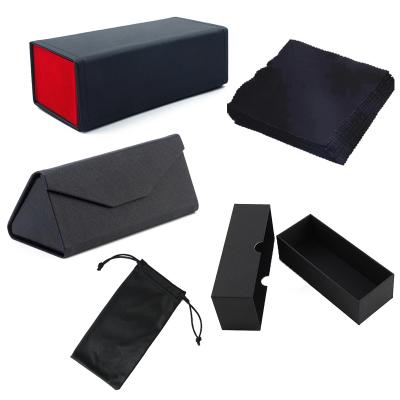 China Hot Selling Environmentally Friendly Glasses Case Custom Logo Glasses Cloth Bag Glasses Cleaning Cloth Combo Set for sale