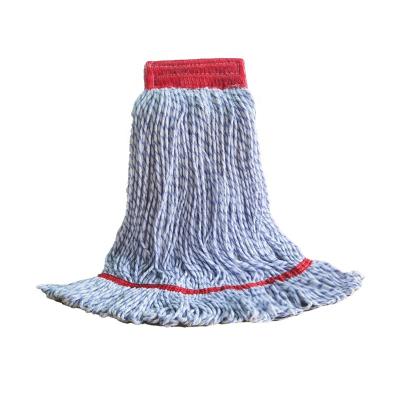 China 2023 North American Market Viable High Quality Janitor Blend And Loop End Cut End Cotton Yarn Broom Finishing Head For Floor Cleaning for sale