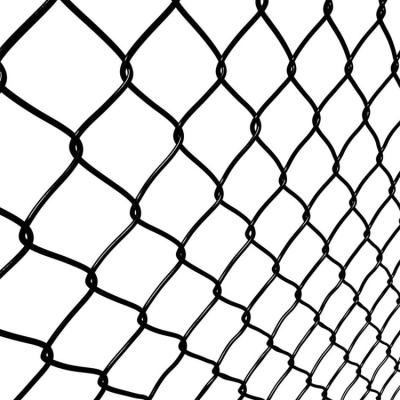 China Black Garden Fence Factory Supply 6ft Cyclone Barrier Wire Mesh 20x20 Chain Link Fence for sale