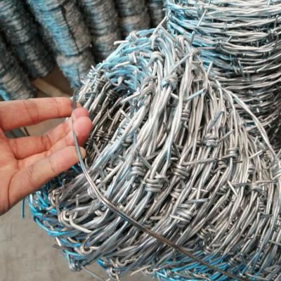 China Protective Construction Hot-Dipped Galvanized Barbed Wire Price Per Roll With Good Quality for sale