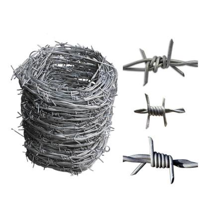 China Protective Construction 1.6mm High Tensile Strength 300m Hot Dipped Galvanized Barbed Wire Coil for sale