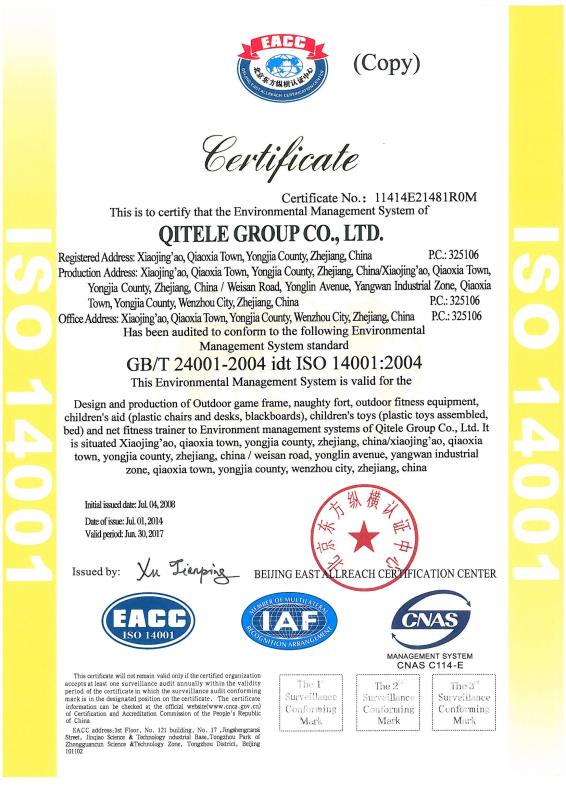 ISO 14001:2004 - QITELE GROUP CO., LTD CHINA